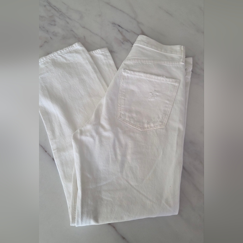 Agolde 90's Mid Rise Loose Fit Cropped Jeans White‎ - Picture 11 of 11